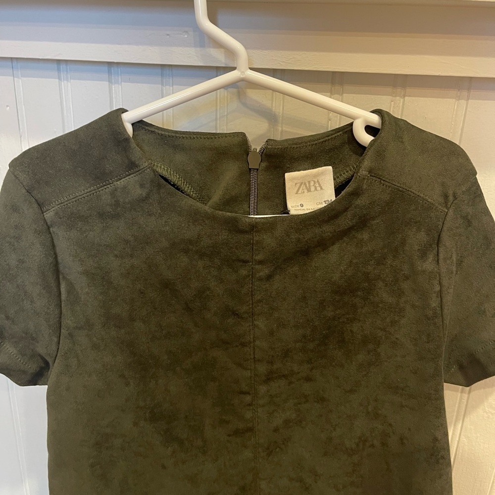 Hunter green suede dress size 9